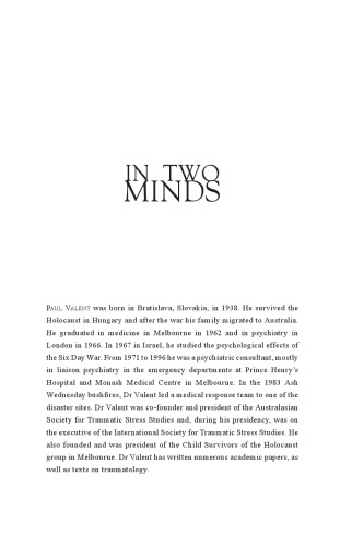 In Two Minds Tales Of A Psychotherapist Valent Paul