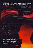 Personality Assessment New Research Lopez Melissa V Palcroft