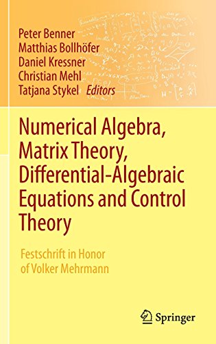 Numerical Algebra Matrix Theory Differentialalgebraic Equations And Control Theory Festschrift In Honor Of Volker Mehrmann 2015th Edition Peter Benner