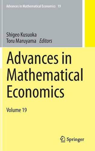 Advances In Mathematical Economics Volume 19 2015th Edition Shigeo Kusuoka