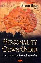 Personality Down Under Perspectives From Australia Boag Simon