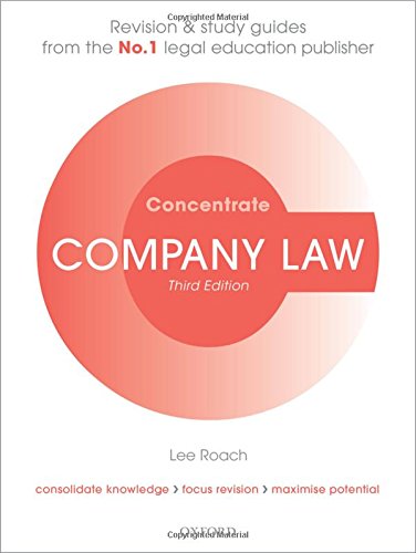 Company Law Concentrate Law Revision And Study Guide 3rd Edition Lee Roach