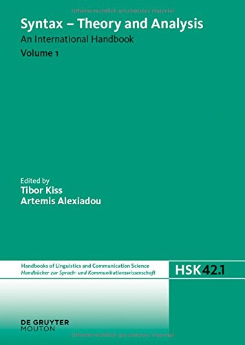 Syntax Theory Analysis Hsk 421 Tibor Kiss Artemis Alexiadou