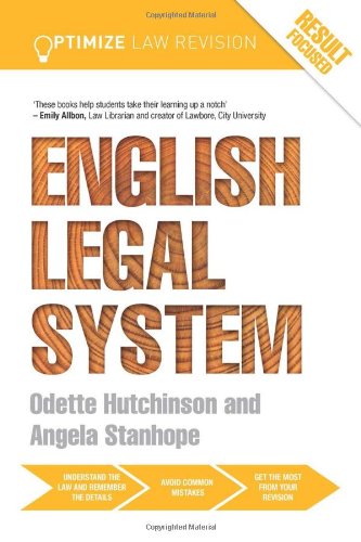 Ljmu Law Year One Optimize English Legal System 1st Edition Angela Stanhope