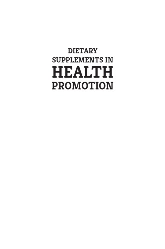 Dietary Supplements In Health Promotion Wallace Taylor C