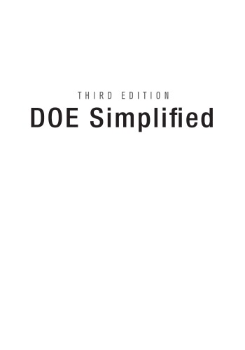 Doe Simplified Practical Tools For Effective Experimentation 3rd Revised Edition Anderson