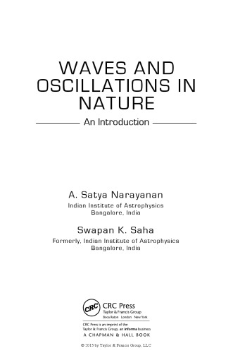 Waves And Oscillations In Nature An Introduction Narayanan