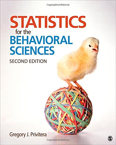 Statistics For The Behavioral Sciences Second Edition Gregory J Privitera