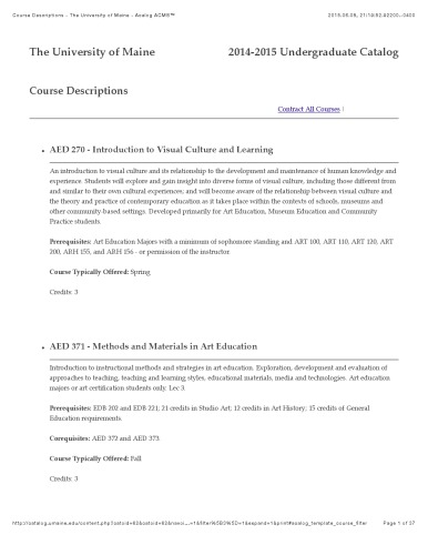 The University Of Maine 20142015 Undergraduate Catalog Merged Pdf Version From Acalog The University Of Maine