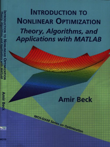 Introduction To Nonlinear Optimization Theory Algorithms And Applications With Matlab Amir Beck