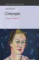 Concepts A Critical Approach Blunden Andy
