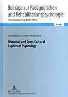 Historical And Crosscultural Aspects Of Psychology Wilcke Arndt Witruk