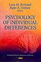 Psychology Of Individual Differences Nielson Ryan A Bertrand