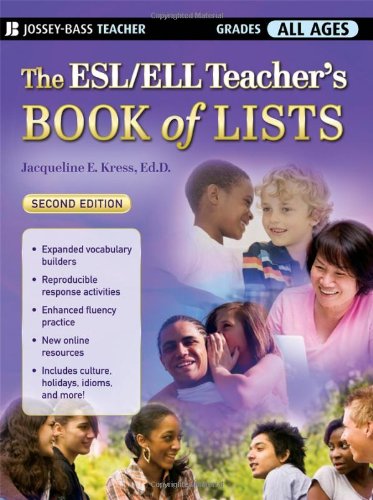 The Eslell Teachers Book Of Lists 2nd Edition Jacqueline E Kress