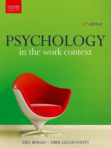 Psychology In The Work Context 5th Edition Ziel Bergh