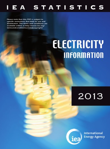 Electricity Information 2013 With 2012 Data Oecd Publishing International Energy Agency