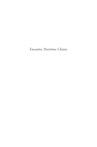 Excessive Maritime Claims Third Edition 3rd Edition Roach J Ashley Smith