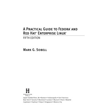 A Practical Guide To Fedora And Red Hat Enterprise Linux Mark G Sobell