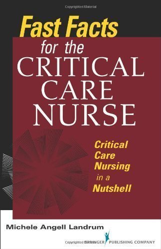Fast Facts For The Critical Care Nurse Critical Care Nursing In A Nutshell 1st Edition Michele Angell Landrum Adn Rn Ccrn