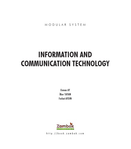 Information And Communication Technology Zambak 1st Edition Osman Ay