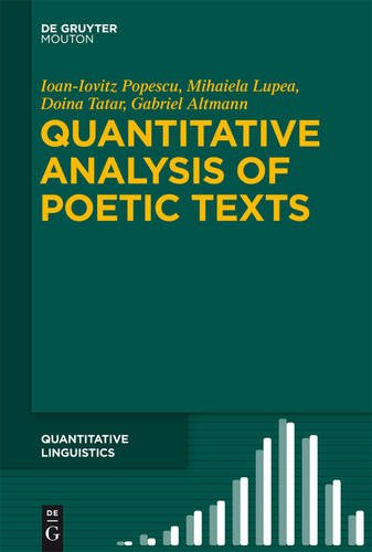 Quantitative Analysis Of Poetic Texts Ioaniovitz Popescu Mihaiela Lupea