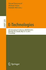 Etechnologies 6th International Conference Mcetech 2015 Montral Qc Canada May 1215 2015 Proceedings 1st Edition Morad Benyoucef