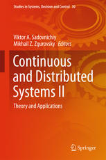 Continuous And Distributed Systems Ii Theory And Applications 1st Edition Viktor A Sadovnichiy