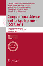 Computational Science And Its Applications Iccsa 2015 15th International Conference Banff Ab Canada June 2225 2015 Proceedings Part I 1st Edition Osvaldo Gervasi
