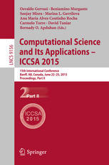 Computational Science And Its Applications Iccsa 2015 15th International Conference Banff Ab Canada June 2225 2015 Proceedings Part Ii 1st Edition Osvaldo Gervasi