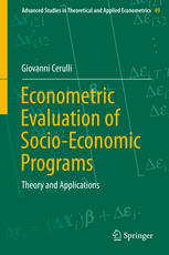 Econometric Evaluation Of Socioeconomic Programs Theory And Applications 1st Edition Giovanni Cerulli Auth
