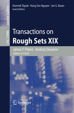 Transactions On Rough Sets Xix 1st Edition James F Peters Andrzej Skowron