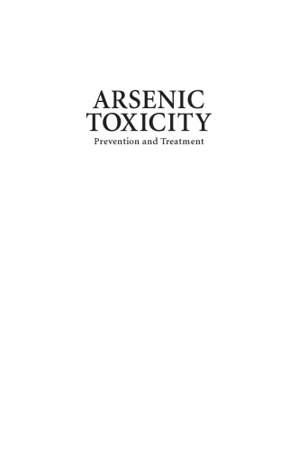 Arsenic Toxicity Prevention And Treatment Chakrabarty Narayan