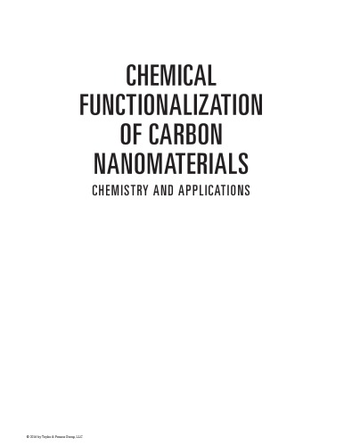 Chemical Functionalization Of Carbon Nanomaterials Chemistry And Applications Thakur