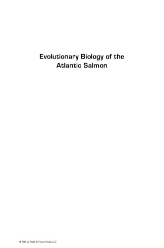 Evolutionary Biology Of The Atlantic Salmon Petersson Erik Vladicx301