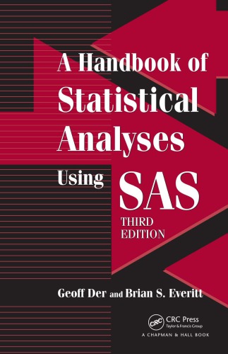 A Handbook Of Statistical Analyses Using Sas Third Edition 3rd Ed Der
