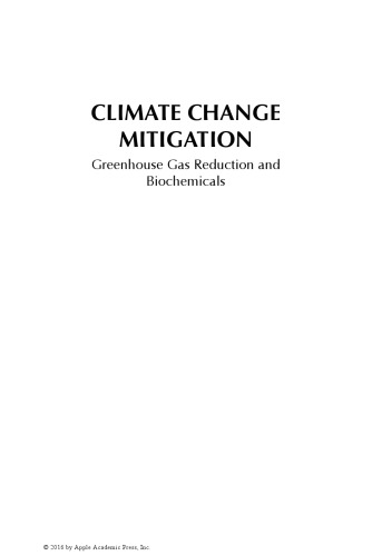 Climate Change Mitigation Greenhouse Gas Reduction And Biochemicals Albanese