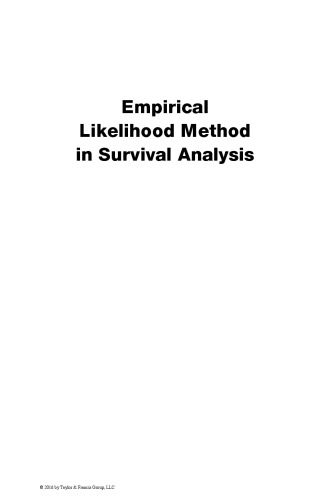 Empirical Likelihood Method In Survival Analysis Zhou Mai