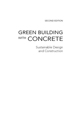 Green Building With Concrete Sustainable Design And Construction Second Edition Sabnis