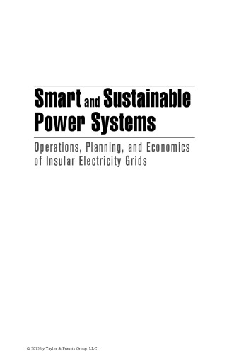 Smart And Sustainable Power Systems Operations Planning And Economics Of Insular Electricity Grids 1st Edition Joo P S Catalo
