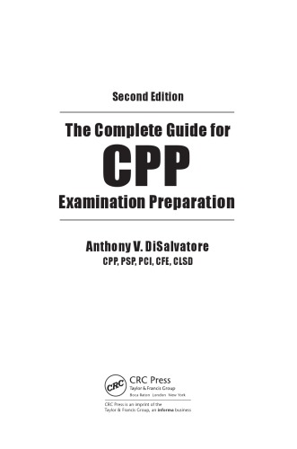 The Complete Guide For Cpp Examination Preparation 2nd Edition Disalvatore