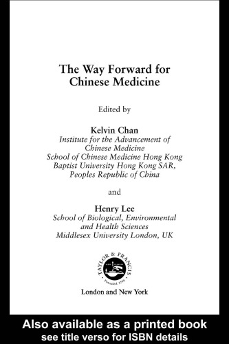 The Way Forward For Chinese Medicine Lee Henry Chan Kelvin