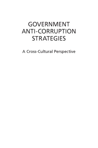 Government Anticorruption Strategies A Crosscultural Perspective Lavena