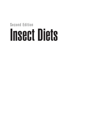 Insect Diets Science And Technology Second Edition 2nd Ed Cohen