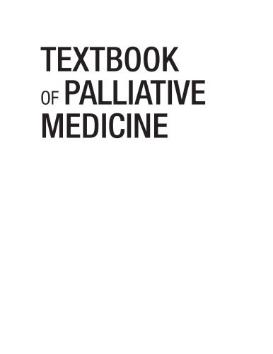 Textbook Of Palliative Medicine Second Edition Bruera Eduardo Higginson
