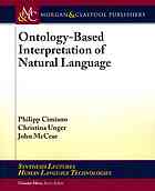 Ontologybased Interpretation Of Natural Language Cimiano Philipp Mccrae