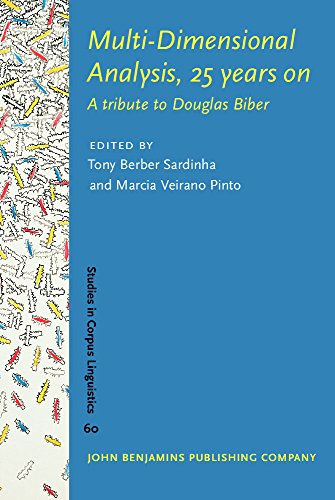 Multidimensional Analysis 25 Years On A Tribute To Douglas Biber Tony Berber Sardinha