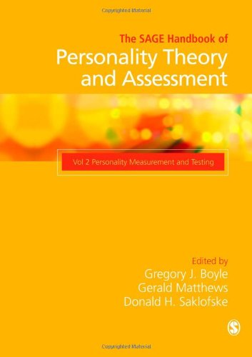 The Sage Handbook Of Personality Theory Assessment Vol 2 Personality Measurement Testing 1st Edition Gregory J Boyle
