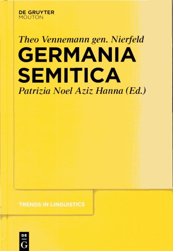 Germania Semitica Theo Vennemann Gen Nierfeld