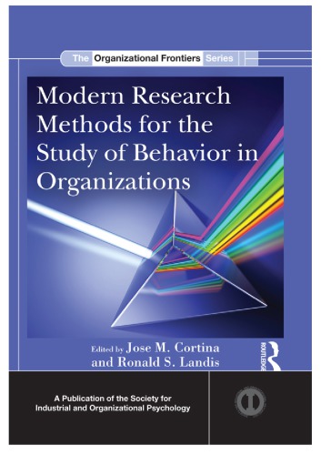 Modern Research Methods For The Study Of Behavior In Organizations Cortina