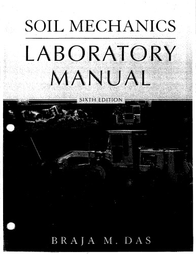 Soil Mechanics Laboratory Manual 6th Edition Braja M Das